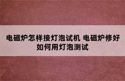 电磁炉怎样接灯泡试机 电磁炉修好如何用灯泡测试